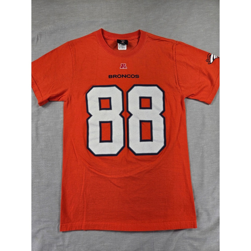 NFL Team Apparel Mens‎ Denver Broncos Demaryius Thomas 88 Orange T-Shirt Small